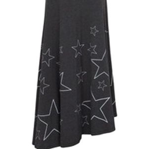 Wildfox Charcoal Gray Stars Maxi Skirt
